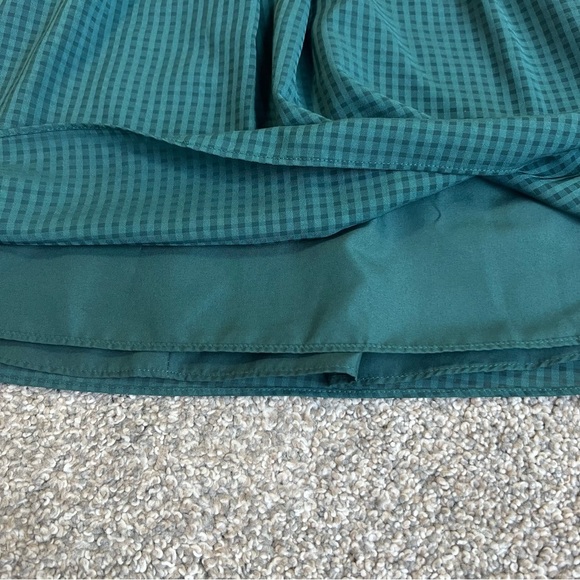 A New Day Green Gingham Pleated Mini Skirt, Size XS - Picture 3 of 7